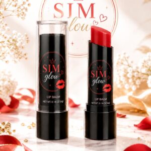 SIM Glow Tinted Lip Balm | Hydrating Lip Balm with Natural Red Tint | 4g