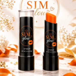 SIM Glow Orange Tinted Lip Balm – Hydrating Lip Balm